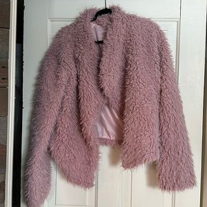 Boho faux fur jacket